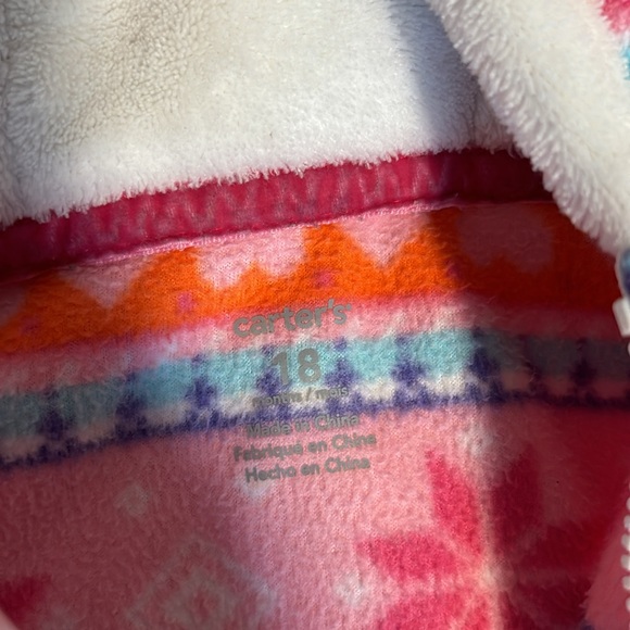 EUC 2 Pack Carters Hooded Zip-Up Fleece Jumpsuits Size 18 Months - Picture 7 of 11